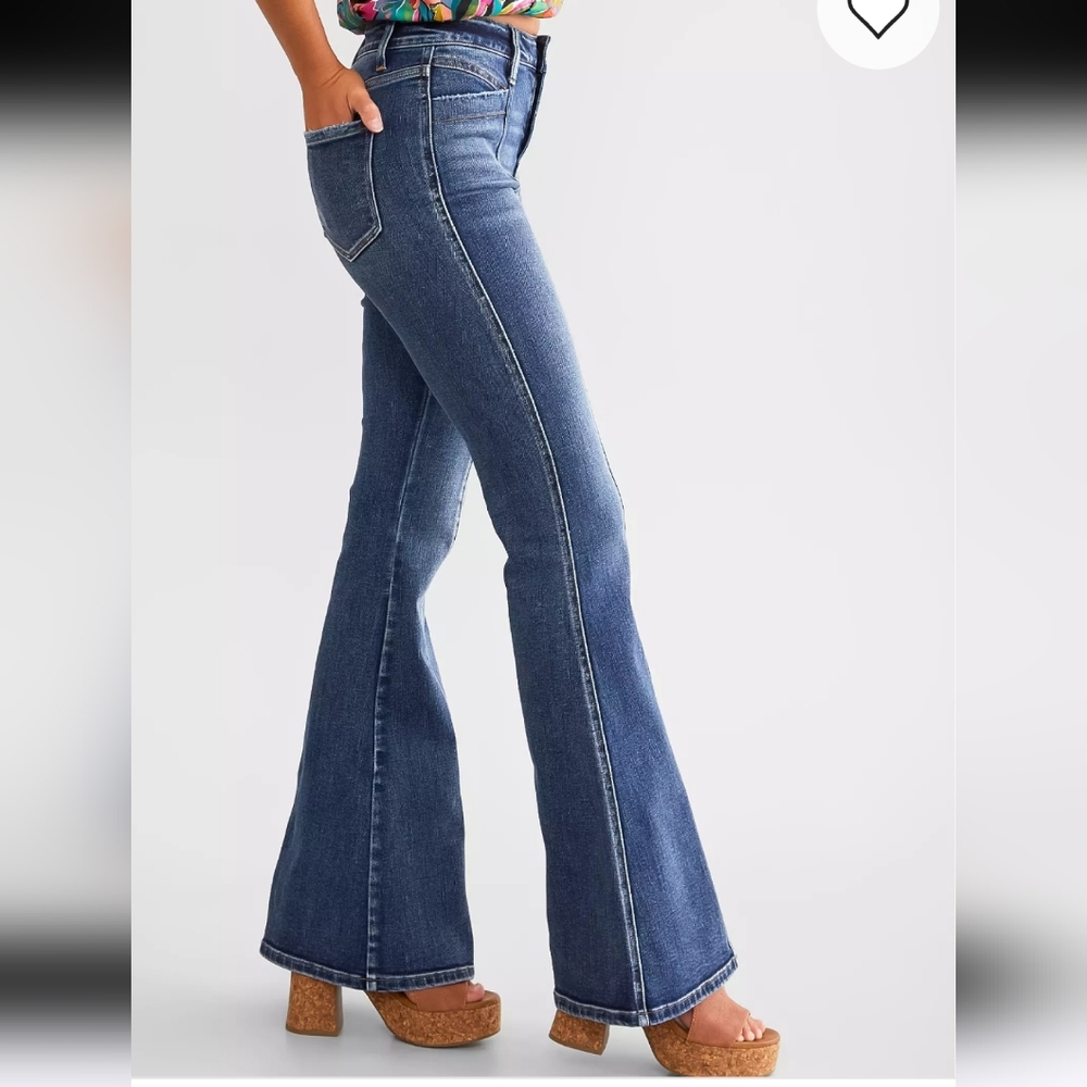Flying Monkey Flared Blue Jeans - image 3